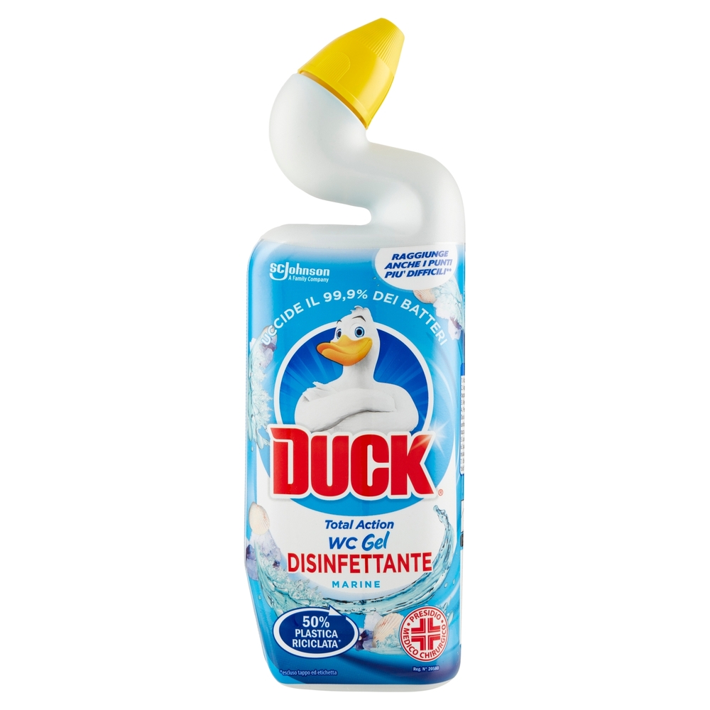 Duck WC Gel Disinfettante - Liquido per WC, Fragranza Marine, 750 ml